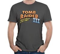 Men's Mans Tomb Raider Iii Adventures of Lara Croft T Shirt Grey M