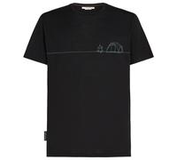Men's Merino 150 Tech Lite S/S Tee Single Line Camp Herren Merinoshirt - Icebreaker Black M