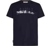 ICEBREAKER Merino 150 Tech Lite SS Tee The Peaks – Herren-Funktionsunterhemd MIDNIGHT NAVY S