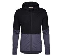 Men's Merino 200 Realfleece Descender L/S Zip Hoodie Fleecejacke - Icebreaker Black / Graphite L