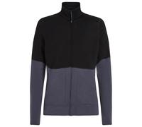 Men's Merino 400 RealFleece Descender L/S Zip Wolljacke - Icebreaker Black / Graphite XL