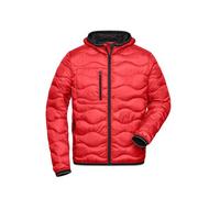 Men's Padded Jacket Gesteppte Jacke mit DuPont™ Sorona® Wattierung (nachwachsender, pflanzlicher Rohstoff) schwarz/rot,