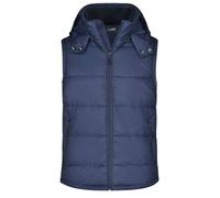 James & Nicholson Herren Steppweste mit abnehmbarer Kapuze JN1004, navy-blau, Größe M (Winterweste)