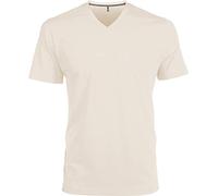 Men's Short-Sleeved V-Neck T-Shirt - Light Sand, XL, Herren
