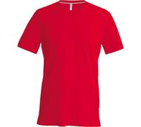 Men's Short-Sleeved V-Neck T-Shirt - Red, 3XL, Herren