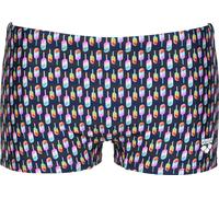 MEN'S SWIM SHORT ALLOVER BLACK-MULTI 4 BLACK-MULTI