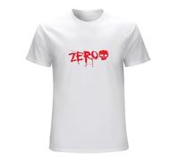 Men's T-Shirt Feel Soft Zero Skateboards Logo Men's T-Shirt Crew-Neck t-Shirt White S