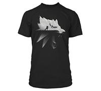 Men's The Witcher Wolf Silhouette T-Shirt Large