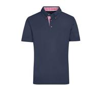 Men's Traditional Polo Klassisches Polo im Trachtenlook blau/rot/weiß, Gr. 3XL