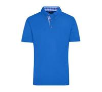 Men's Traditional Polo Klassisches Polo im Trachtenlook blau/weiß, Gr. 3XL