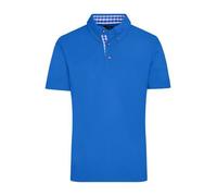 Men's Traditional Polo Klassisches Polo im Trachtenlook blau/weiß, Gr. L