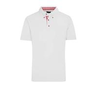 Men's Traditional Polo Klassisches Polo im Trachtenlook weiß/rot, Gr. XXL
