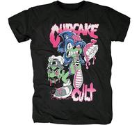 Men's Tshirt Short Sleeve Shirt Cupcake Cult Rock Tee Hiphop Shirts Black XXL