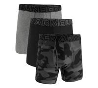 UNDER ARMOUR Herren Boxershorts, 3er Pack - Performance Tech Boxer Briefs, Camouflage, Stretch Schwarz/Grau 2XL