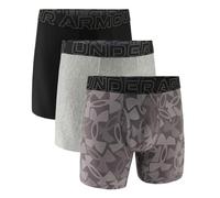 Men's Under Armour Performance Tech 6" 3 Pack Print/Solid Boxer Briefs