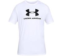 Mens Under Armour Sportstyle Logo SS T-Shirt in White.