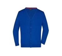 Men's V-Neck Cardigan Klassische Baumwoll-Strickjacke blau, Gr. XXL