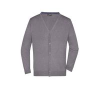 Men's V-Neck Cardigan Klassische Baumwoll-Strickjacke grau, Gr. XXL