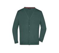 Men's V-Neck Cardigan Klassische Baumwoll-Strickjacke grün, Gr. M