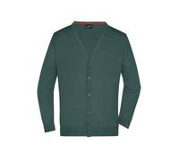 Men's V-Neck Cardigan Klassische Baumwoll-Strickjacke grün, Gr. XXL
