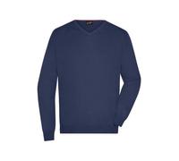 Men's V-Neck Pullover Klassischer Baumwoll-Pullover blau, Gr. XL