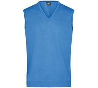 Men's V-Neck Pullunder Klassischer Baumwoll-Pullunder blau, Gr. L