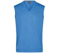 Men's V-Neck Pullunder Klassischer Baumwoll-Pullunder blau, Gr. M