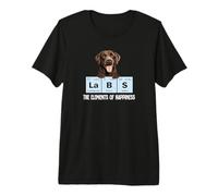 Mens Womens Kids Labs Element of Happiness Chocolate Lab Premium T-Shirt