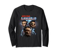 Mens Womens Retro 80s Heavy Metal Rock Band Abraham Lincoln Langarmshirt