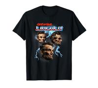 Mens Womens Retro 80s Heavy Metal Rock Band Abraham Lincoln T-Shirt