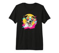Mens Womens Retro Vintage 80s 90s Jack Russell Terrier Lover Premium T-Shirt