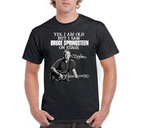 Men's Yes I Am Old But I Saw Bruce-Springsteen On Stage T-Shirt Vintage Gift Black Size XL