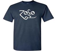 Men's Zoso T-Shirt - Jimmy Page Plant Zeppelin Rock Navy XXL
