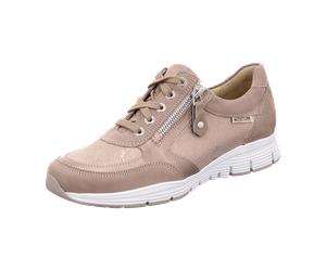 Mephisto Da. Schnürschuh leicht Taupe für Damen, beige, Größe 42 EU / 8 UK
