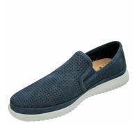 Mephisto Tiago Navy (Blau) - geflochtener Slipper - Herrenschuhe Slipper, Blau, leder (sportbuck) für Herren, blau, Gr. 40 EU / 6,5 UK