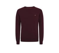 Merc of London Berty Crew Neck Jumper in Burgundy, Large, Burgunderrot, Large