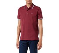 Merc of London Herren Card - Polo - Uni - kurzärmlig - Gr. X-Large, Rouge (Claret/Harmony)