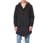 Merc of London Herren, Parka, Mantel, Tobias, Noir (Noir), X-Large (Herstellergröße: XL)