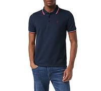 Merc of London Herren, Poloshirt, CARD, Polo Shirt, Blau (Navy/Red), S