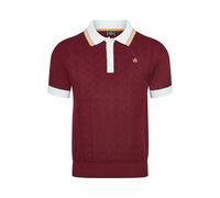 Merc of London Newton Herren-Poloshirt mit Spitze, Burgunderrot, Größe XL, Burgunderrot, XL