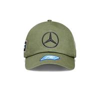Mercedes AMG Petronas F1 - Offizieller Formel 1 Merchandise - Austin USA Grand Prix - George Russell 63 Vintage Find Badge Baseball Cap - Olivgrün, olivgrün, Einheitsgröße