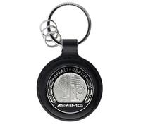 Mercedes-Benz AMG Schlüsselanhänger Affalterbach schwarz silber Edelstahl Leder
