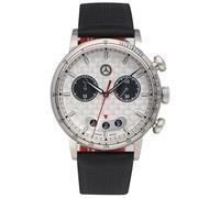 Mercedes-Benz Herren Chronograph Classic Silberpfeil, Ronda Z50 Uhrwerk, Silber/Schwarz/Rot
