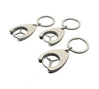 Mercedes-Benz Original Schlüsselanhänger mit Einkaufswagenchip 3 Stück