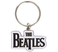 Merch-the Beatles - AMBROSIANA Beatles Black Logo Metall Keychain für Herren Grau