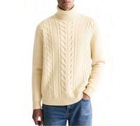 Merchant Cable Herren-Rollkragenpullover Beige