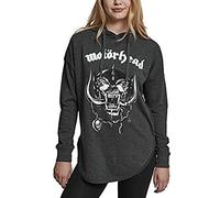 MERCHCODE Damen Motörhead Everything Louder Oversized Hoody Hoodie Charcoal, S