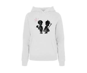 Merchcode Damen Mp0000365-ladies Girl with Stick Hoody Sweatshirt, Weiß, XXL EU