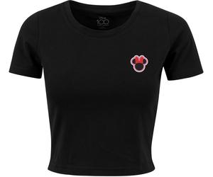 Merchcode Damen T-Shirt Ladies Disney 100 Minnie Badge Tee Black-S