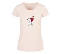 Merchcode Damen T-Shirt Ladies Peanuts Snoopy with Knitted Hat Basic Tee, Regular Fit, Cotton 100%, L